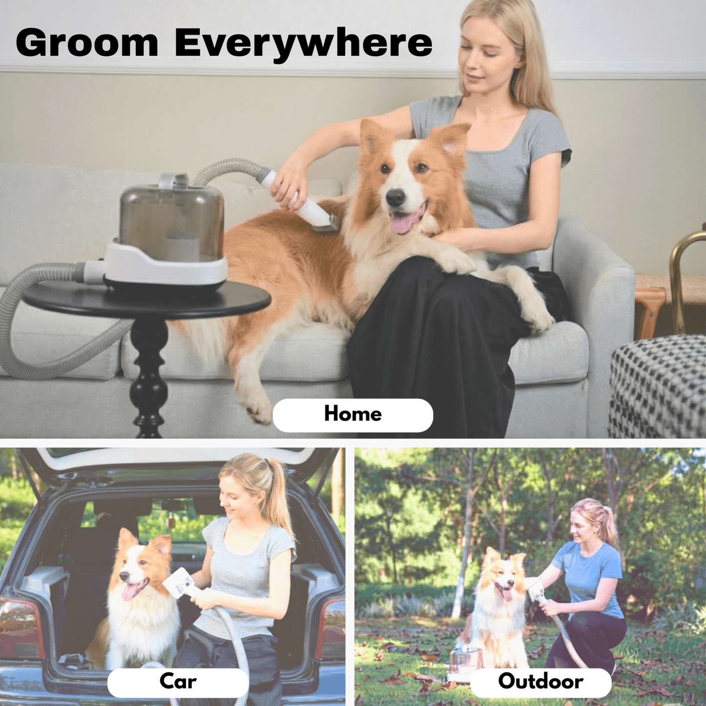 Salon Results at Home, Mess-Free | CalmCare™ Cordless Vacuum Grooming Kit by Dr. Milou - ApexKin