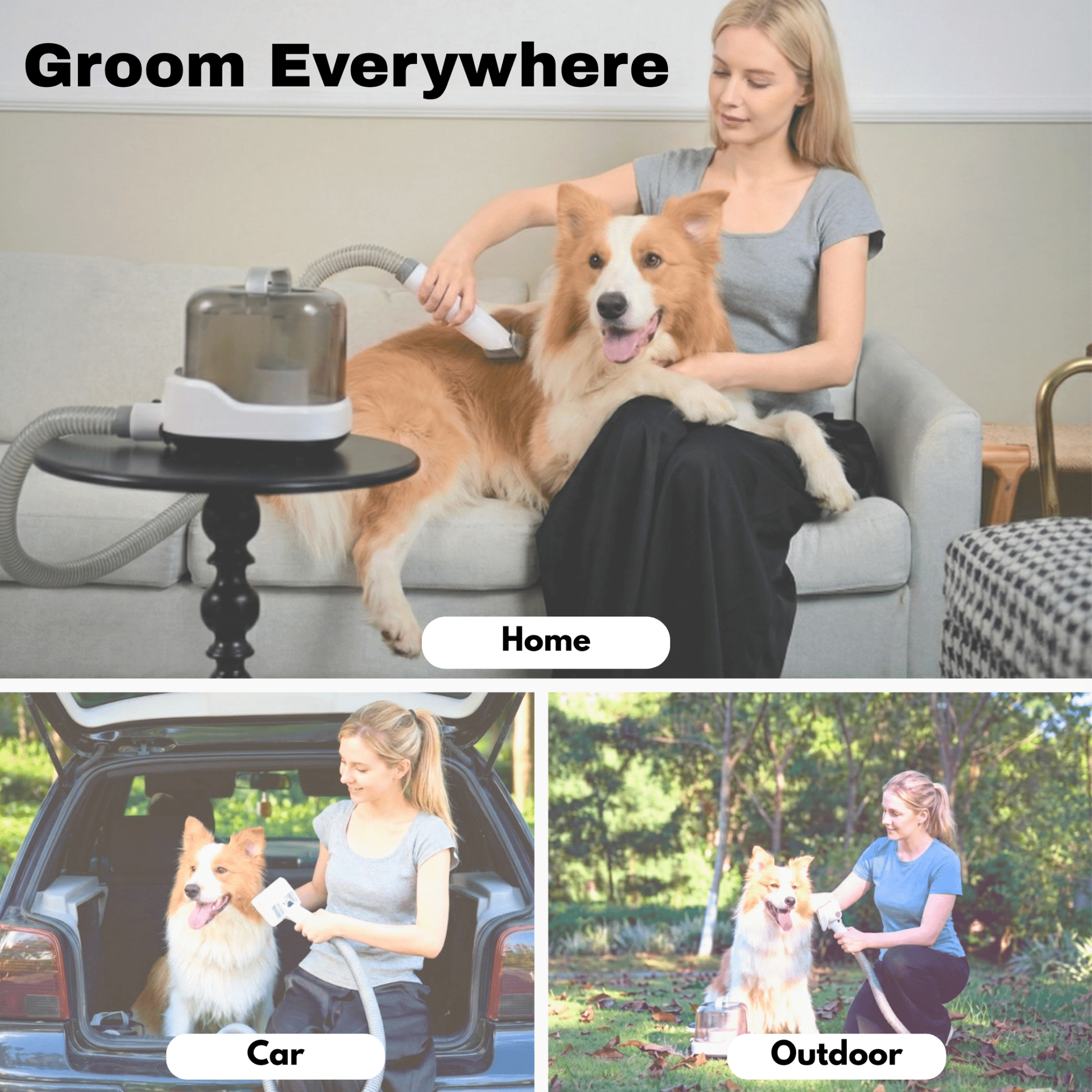Salon Results at Home, Mess-Free | CalmCare™ Cordless Vacuum Grooming Kit by Dr. Milou - ApexKin