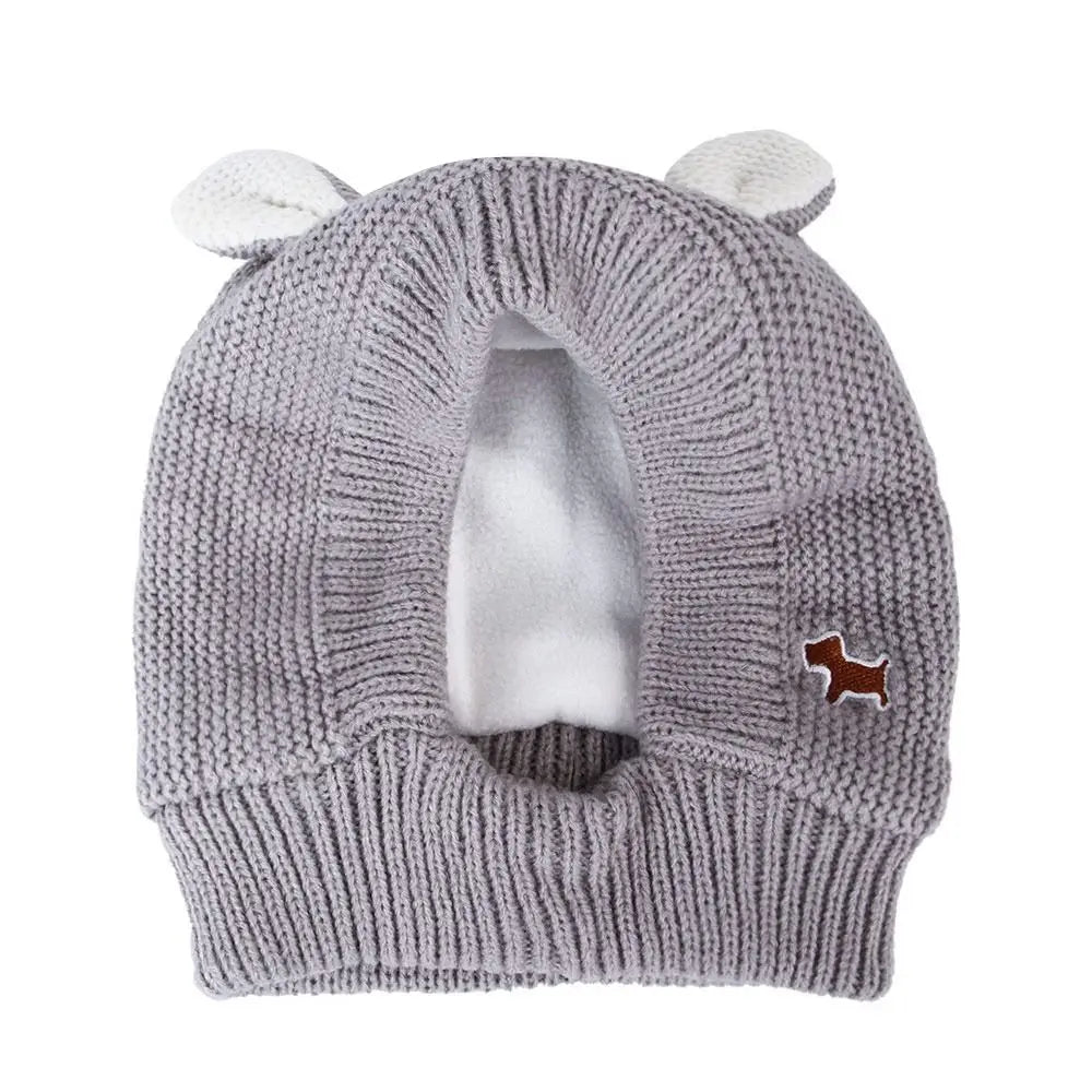 Quiet Dog Ear Muffs Noise Protection Pet Ears Covers Knitted Hat Anxiety Relief Winter Warm Earmuffs For Medium Large Dogs New