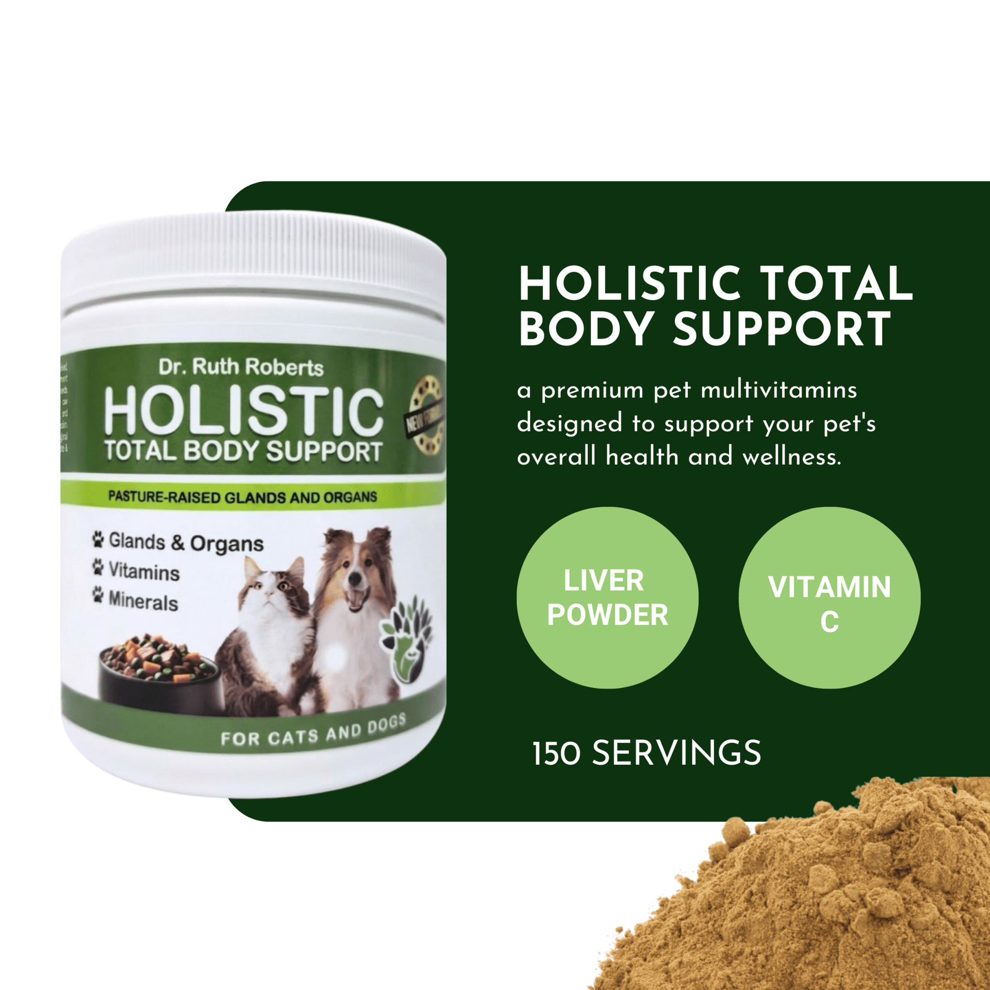 Holistic Total Body Support — Daily Multivitamin & Pasture-Raised Glandular Blend for Dogs & Cats - ApexKin