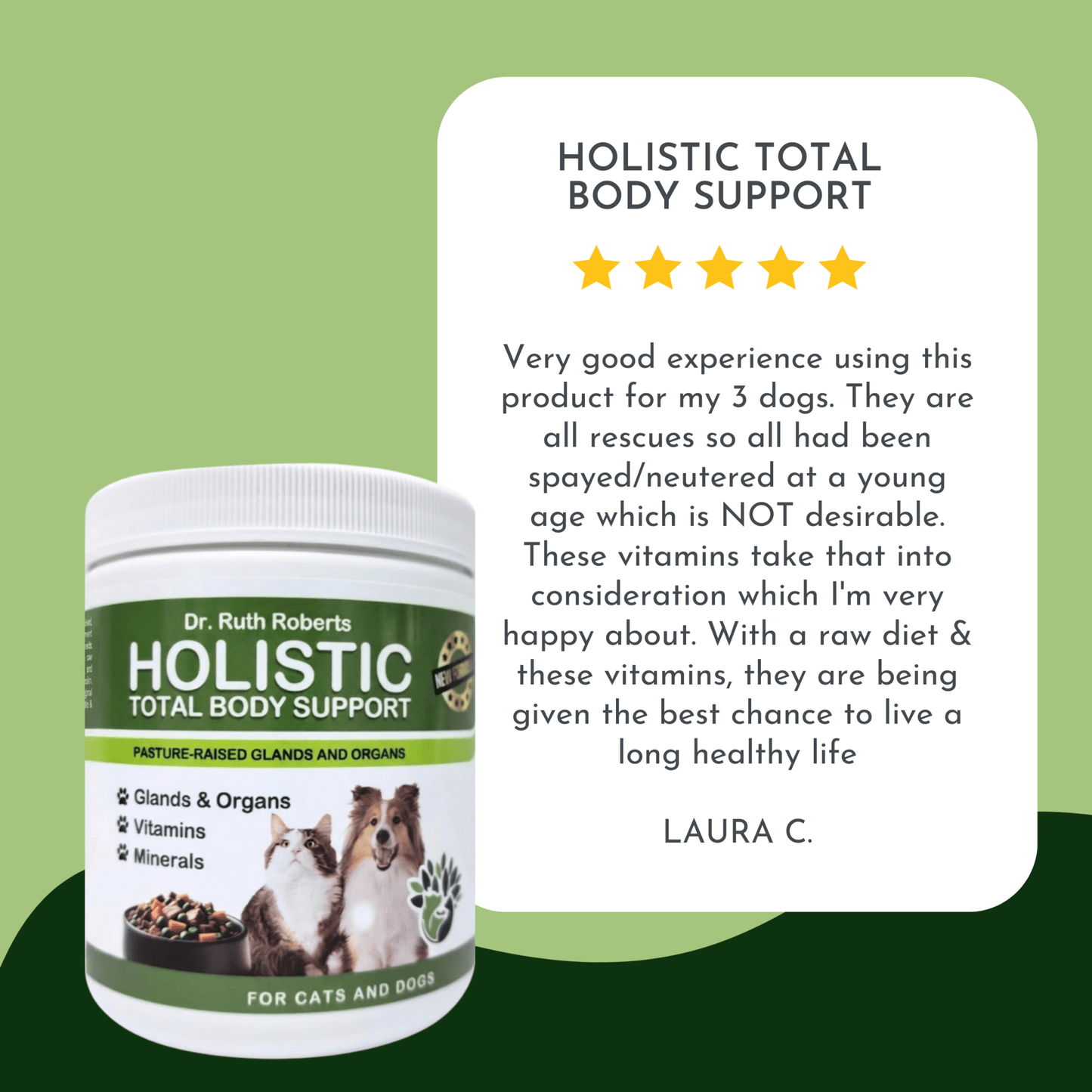 Holistic Total Body Support — Daily Multivitamin & Pasture-Raised Glandular Blend for Dogs & Cats - ApexKin