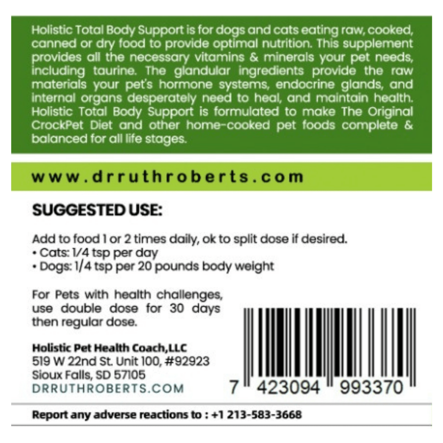 Holistic Total Body Support — Daily Multivitamin & Pasture-Raised Glandular Blend for Dogs & Cats - ApexKin