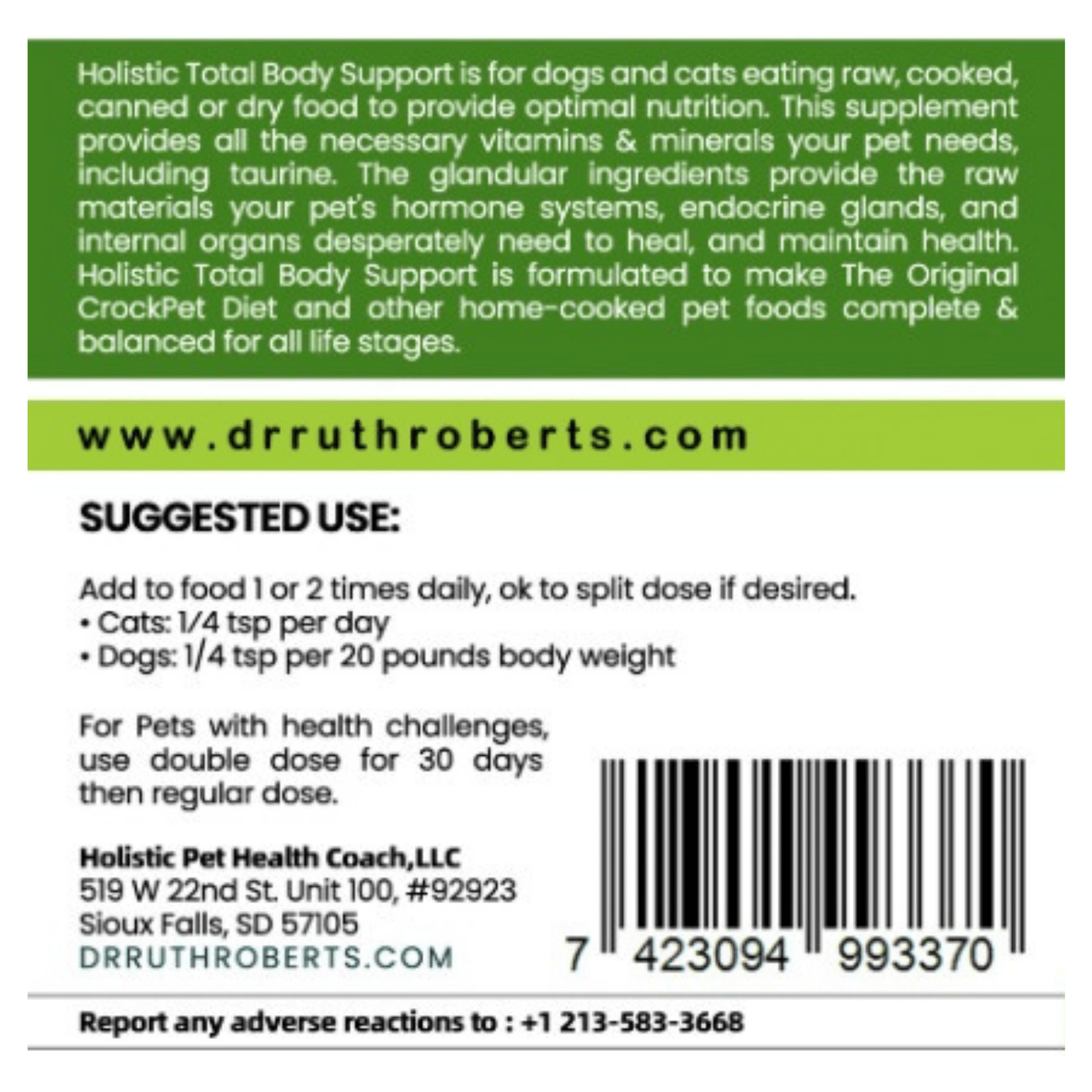 Holistic Total Body Support — Daily Multivitamin & Pasture-Raised Glandular Blend for Dogs & Cats - ApexKin
