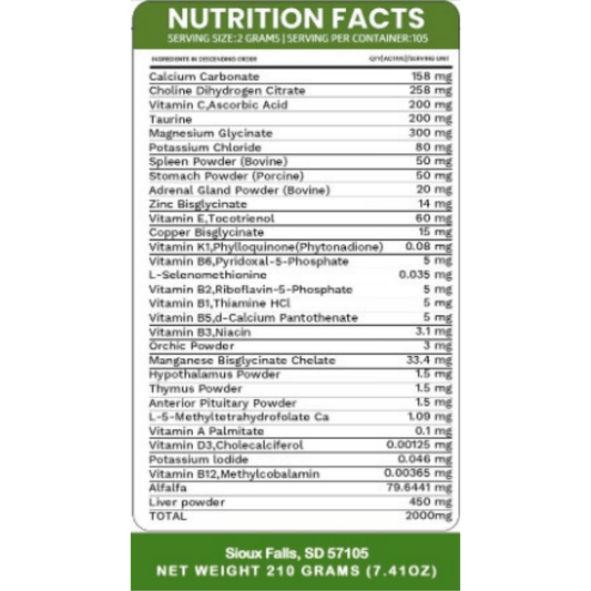Holistic Total Body Support — Daily Multivitamin & Pasture-Raised Glandular Blend for Dogs & Cats - ApexKin