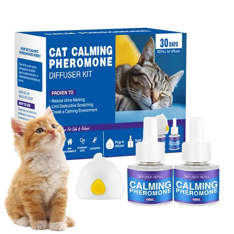 Cat Calming Pheromone Diffuser Refill — 60-Day Stress Relief