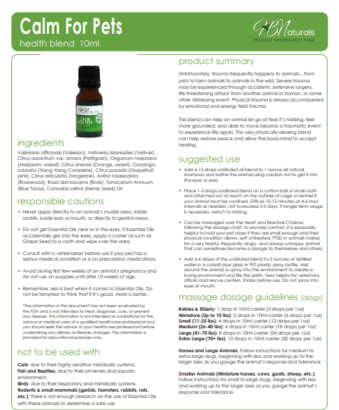 Calm For Pets Essential Oil Blend - ApexKin