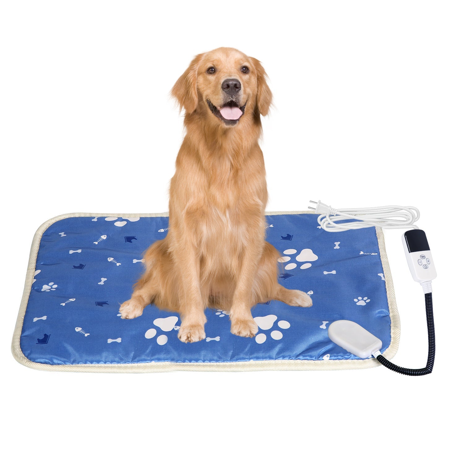 Pet Heating Pad Electric Dog Cat Heating Mat Waterproof Warming Blanket with 9 Heating Levels 4 Timer Setting Constan On Function Chewing-resistant S/ - ApexKin