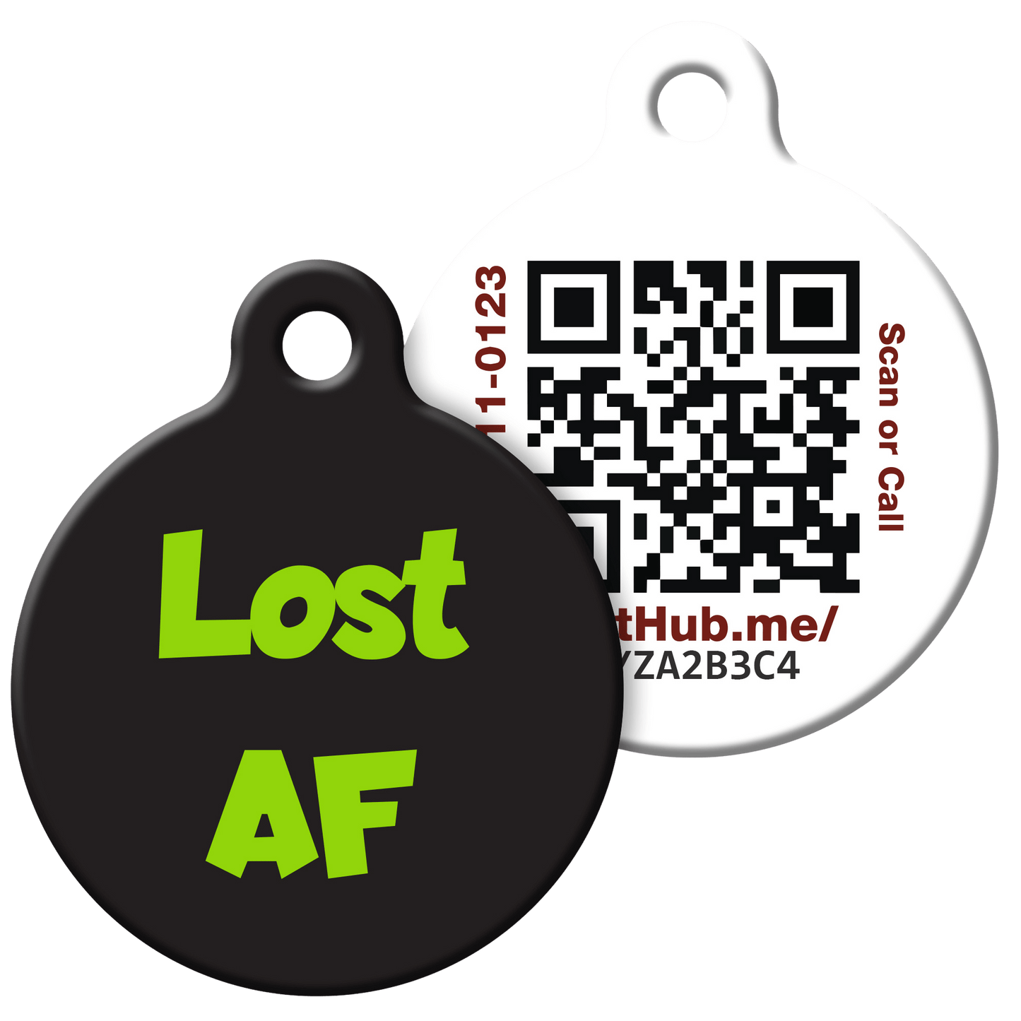 QR ID Pet Tag - Lost AF - ApexKin