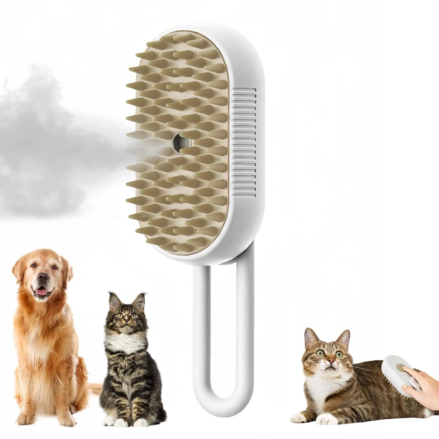 Pet Steam Brush Cat Dog Cleaning Steamy Spray Massage Beauty Comb 3 in 1 Hair Removal Grooming Supplies Pets Accessories Comb