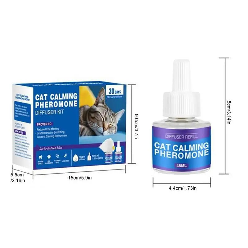 Cat Calming Pheromone Diffuser Refill — 60-Day Stress Relief