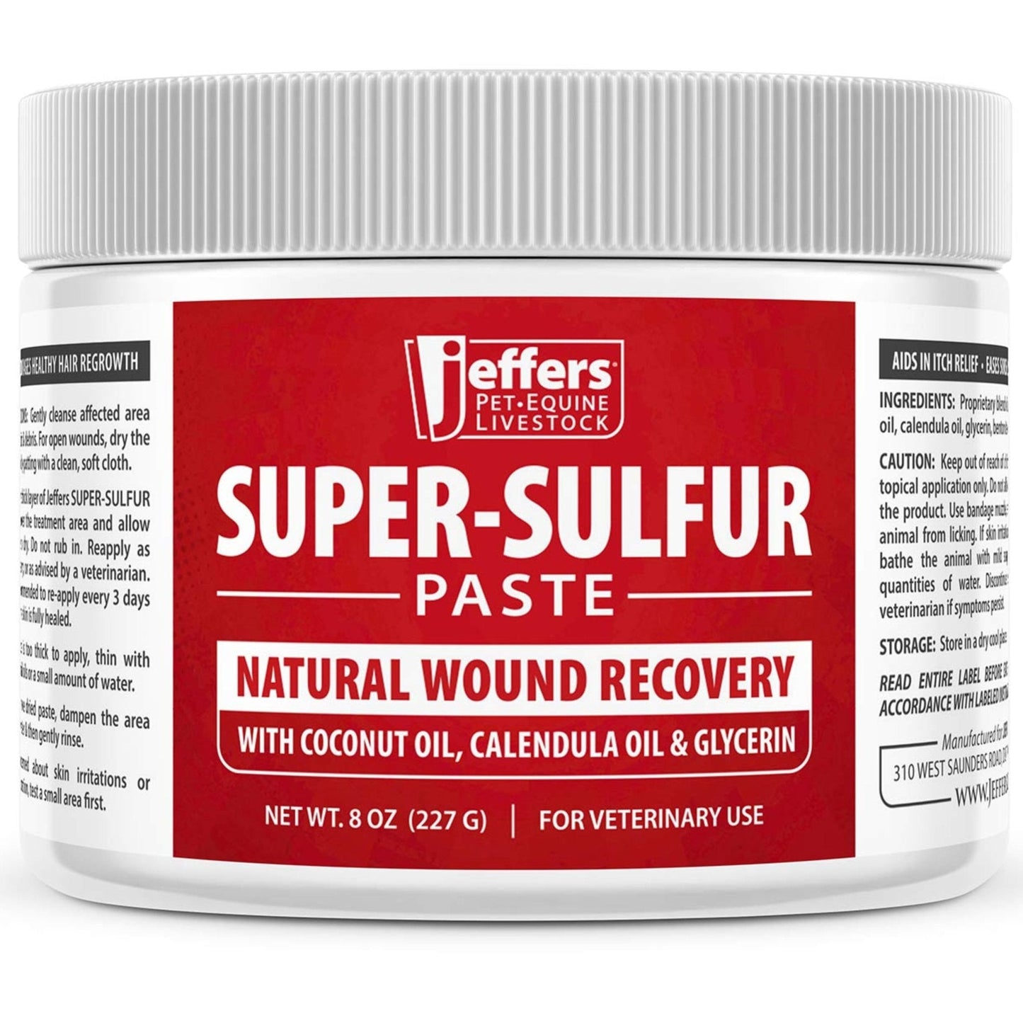 Jeffers Super-Sulfur Skin & Wound Healing Paste for Pets, Horses, & Livestock - ApexKin