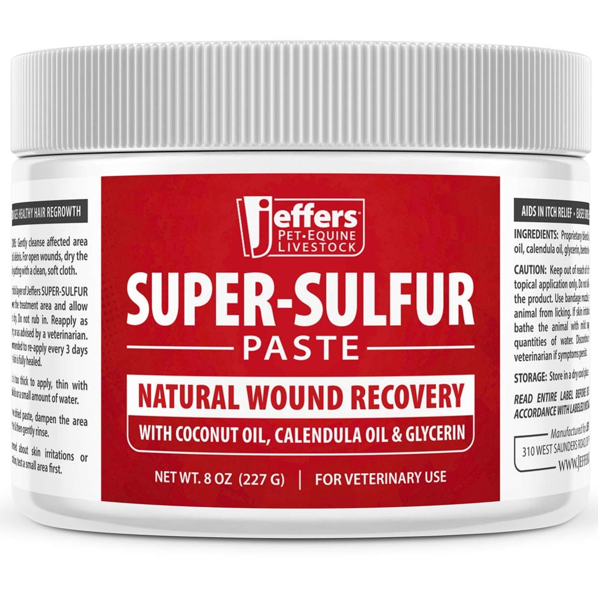 Jeffers Super-Sulfur Skin & Wound Healing Paste for Pets, Horses, & Livestock - ApexKin