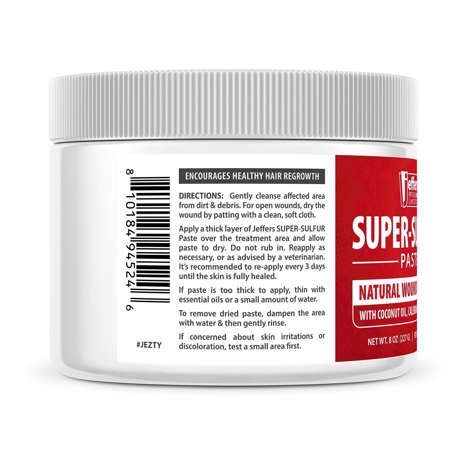 Jeffers Super-Sulfur Skin & Wound Healing Paste for Pets, Horses, & Livestock - ApexKin