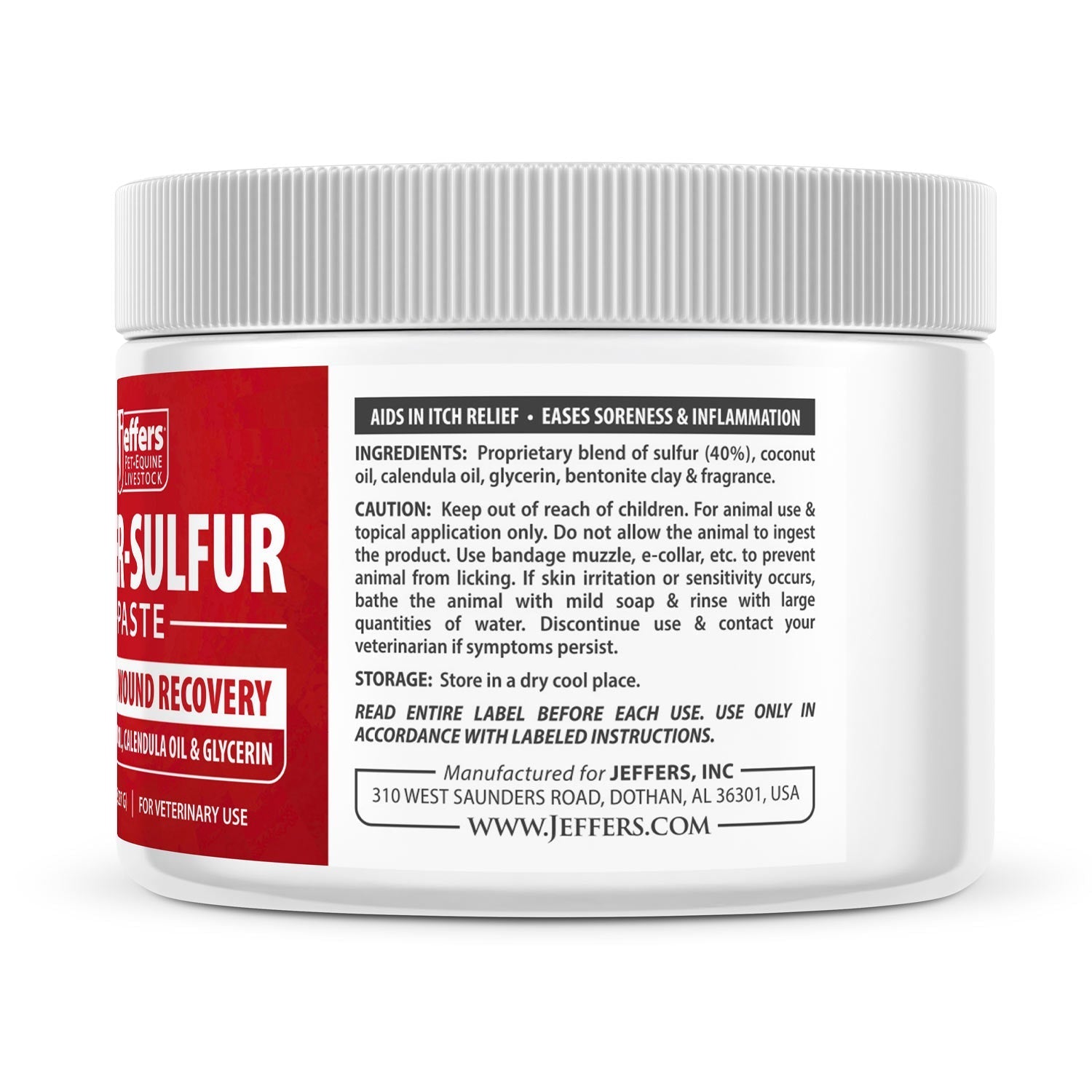 Jeffers Super-Sulfur Skin & Wound Healing Paste for Pets, Horses, & Livestock - ApexKin